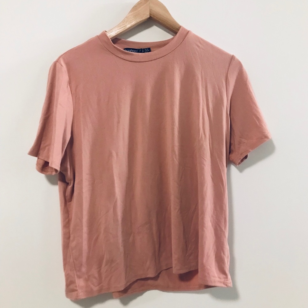 Boohoo Petite Dusty Rose Soft T-shirt
